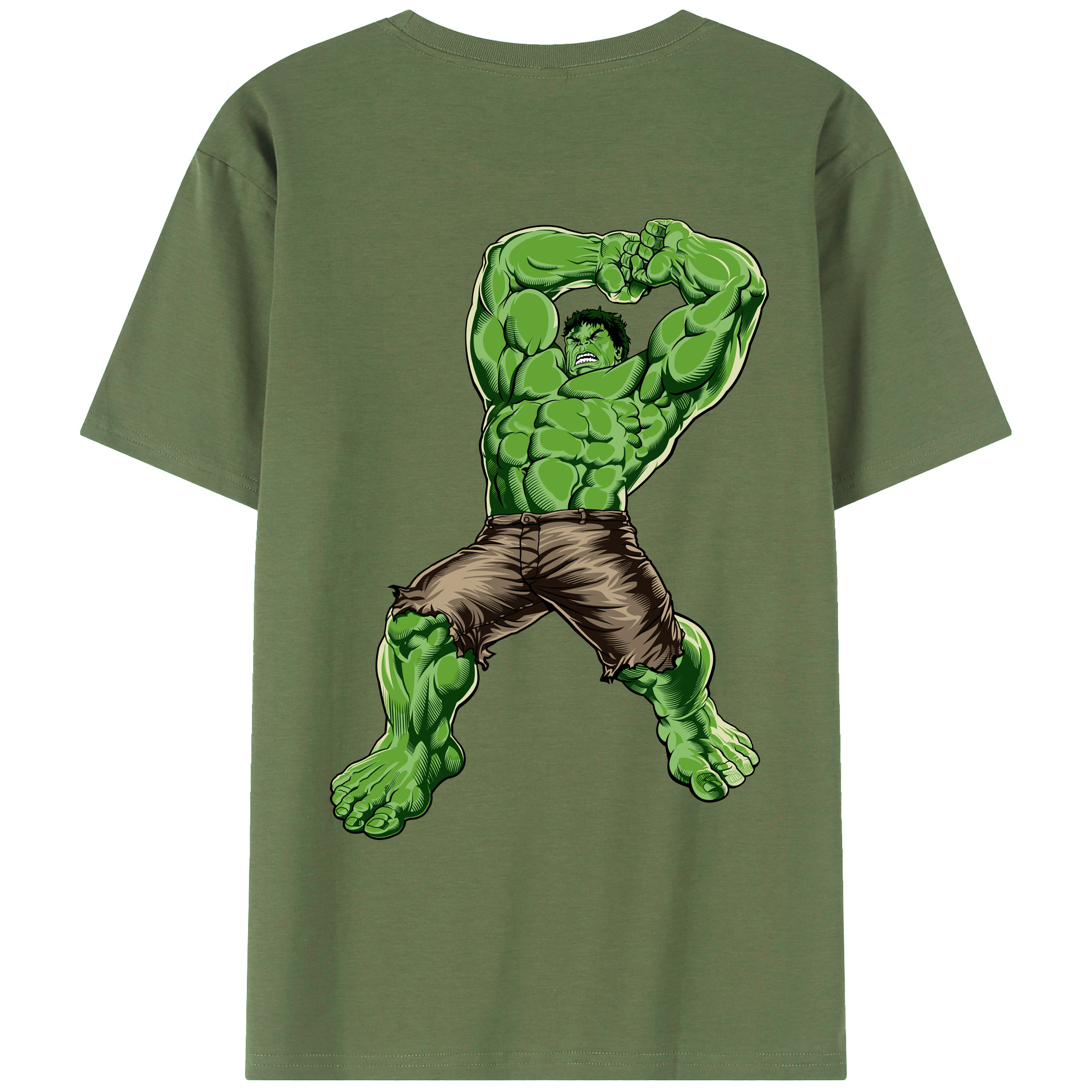 （画像用） アベンジャーズ The Avengers 綿100％ メンズ半袖Tシャツ（バックプリント） 通気性